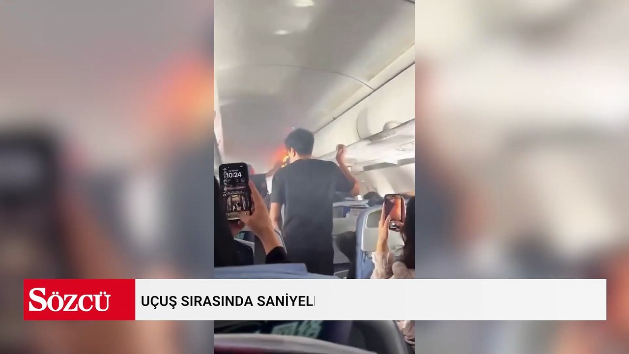 Kabin boy valize sakın koymayın: Uçuş sırasında saniyeler içinde alev adlı