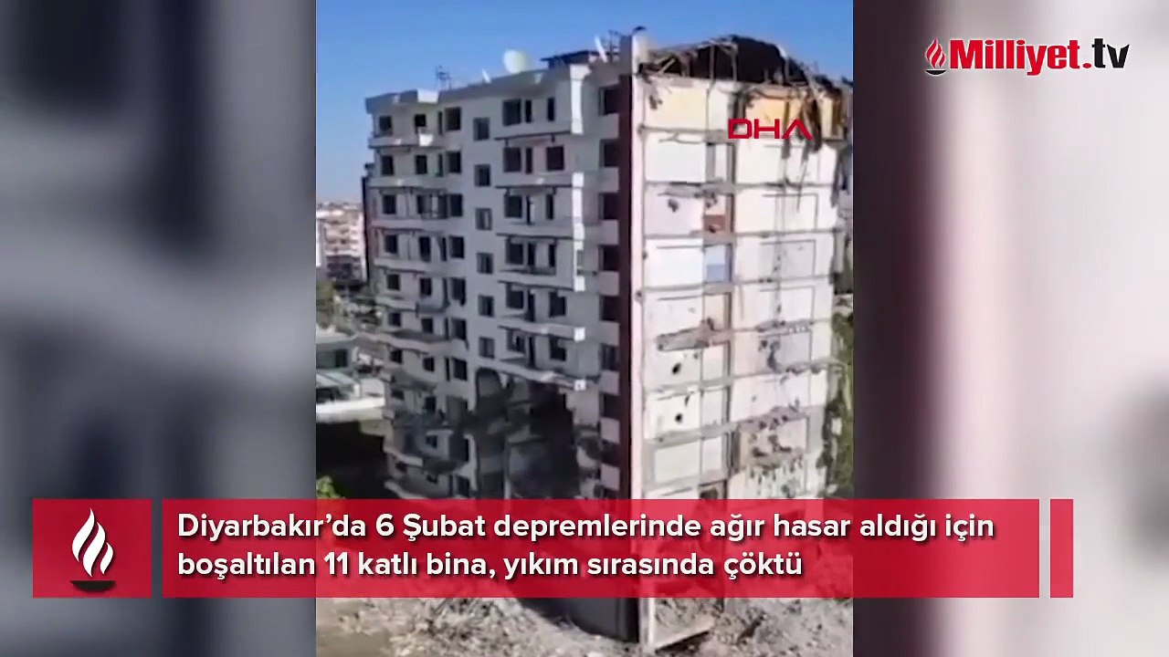 Diyarbakır'da 11 katlı bina yıkım sırasında çöktü!