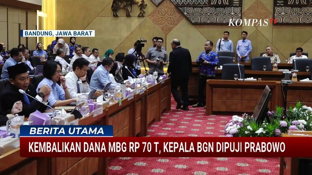 Presiden Prabowo Puji Kepala BGN Dadan Hindayana Usai Kembalikan Rp70 T Sisa Anggaran MBG