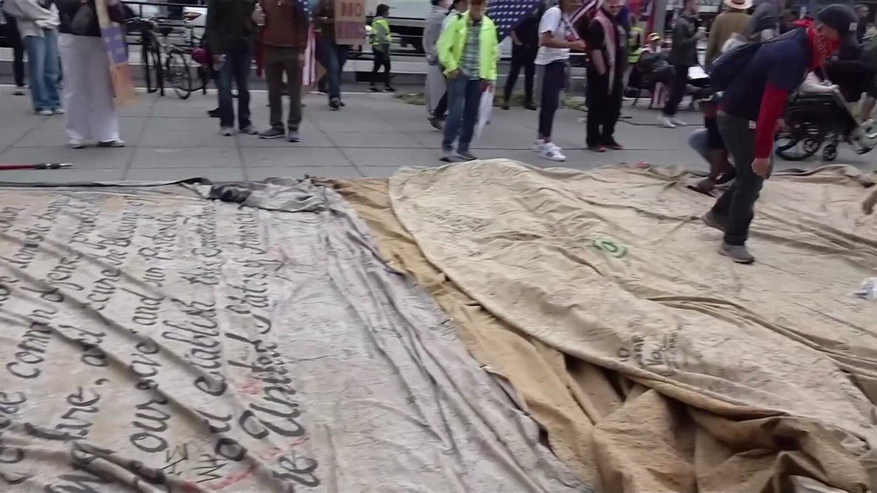 Protesters gather in Washington DC for "No Kings" demonstrations