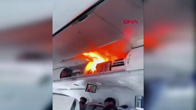 Yolcu uçağı, lityum bataryanın alev alması sonucu Şanghay'a acil iniş yaptı