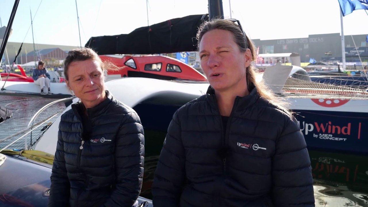 TRANSAT CAFÉ L'OR Le Havre Normandie 2025 - Interview avec Anne-Claire Le Berre & Elodie-Jane Mettraux  Ocean Fifty Upwind by Merconcept