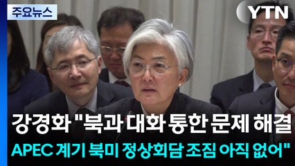 강경화 "북과 대화 통한 문제 해결...APEC 계기 북미 정상회담 조짐 아직 없어" / YTN