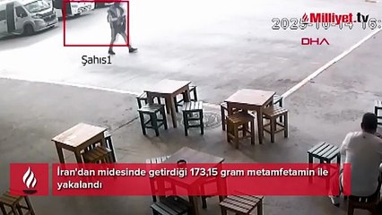 Tomografide şoke eden görüntü! Uyuşturucuyu midesinde saklamış