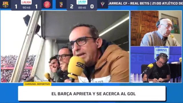 La narración en Carrusel Deportivo del gol de Araújo en el Barcelona vs. Girona