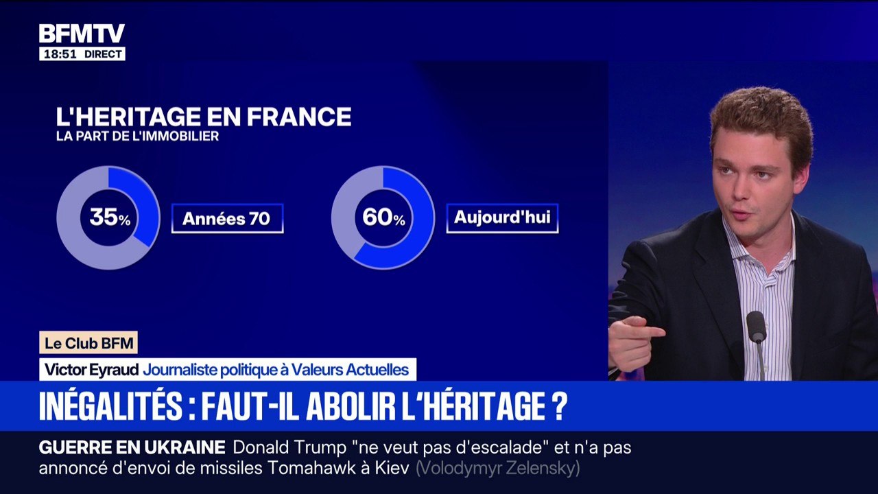 Taxer les héritages: pour Victor Eyraud, journaliste politique à Valeurs Actuelles, "il y a une question philosophique et économique" dans ce sujet