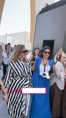 لحظة وصول يسرا لحضور معرضها ضمن فعاليات مهرجان الجونة السينمائي