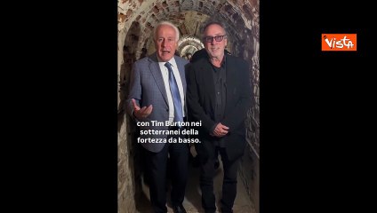 Giani e Tim Burton visitano la Fortezza da Basso di Firenze