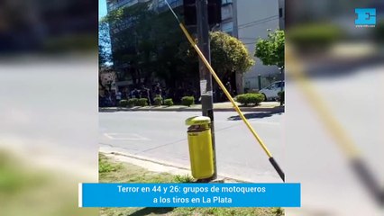 Terror en La Plata: enfrentamiento y tiros en plena Av. 44 con los motoqueros de Hells Angells