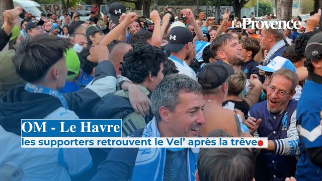 OM - Le Havre, les supporters marseillais mettent l'ambiance pour leurs retrouvailles avec le Vel'