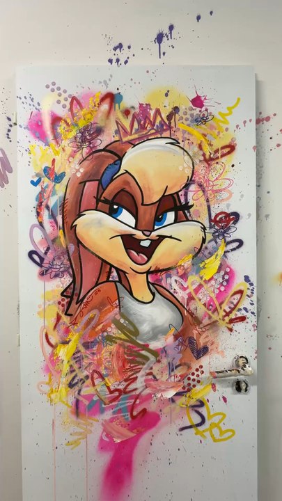 Peindre la porte des toilettes en style street art !