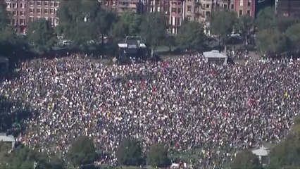 Wild Aerial Footage: Thousands Flood Boston Streets for “No Kings” Rally