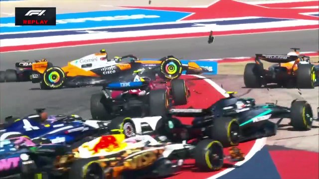 Fórmula 1: la accidentada largada de la carrera Sprint del GP de Estados Unidos