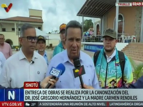 Ejecutivo Nacional entrega diversas obras en Isnotú por canonización del Dr. José Gregorio Hernández