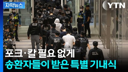 [자막뉴스] 인터폴 적색 수배자도 있었다...송환자들이 받은 특별 기내식 / YTN