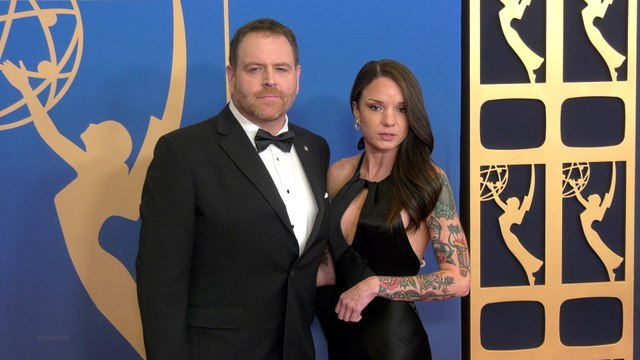 Josh Gates and Candy Viola 2025 Daytime Emmy Awards Red Carpet