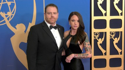 Josh Gates and Candy Viola 2025 Daytime Emmy Awards Red Carpet