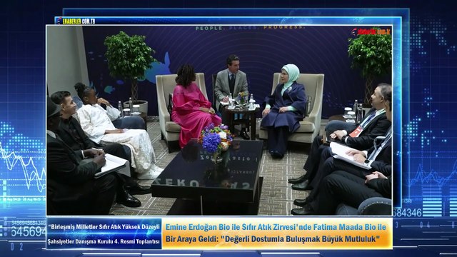 Emine Erdoğan Bio ile Sıfır Atık Zirvesi'nde Fatima Maada Bio ile Bir Araya Geldi: Değerli Dostumla Buluşmak Büyük Mutluluk