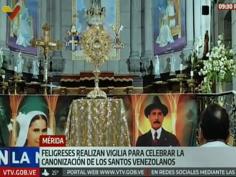 Feligreses merideños realizan vigilia para celebrar la canonización de los santos venezolanos