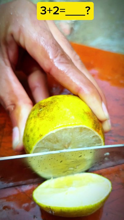 How did I cut the lemon