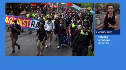 Anti-racism counter-rally underway in Melbourne