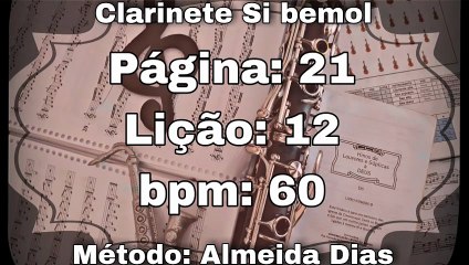 Lá Menor em Clarinete Si Bemol - Aula de 60 bpm 🎶