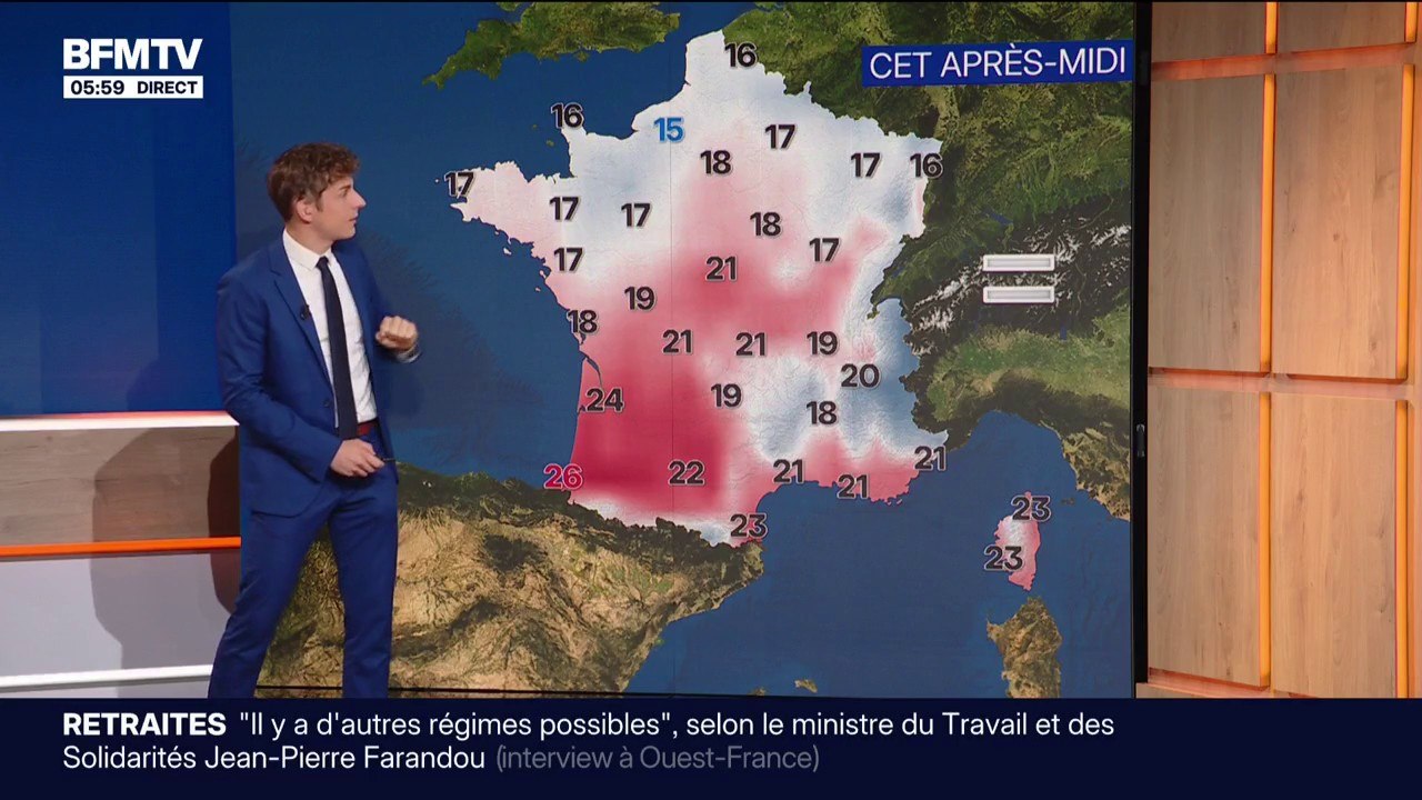De la pluie en Bretagne et en Languedoc-Roussillon, un temps dégagé sur le reste du pays et des températures douces: votre météo du dimanche 19 octobre