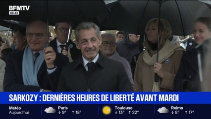 Dernières heures de liberté pour Nicolas Sarkozy, avant son placement en détention, mardi, à la prison de la Santé