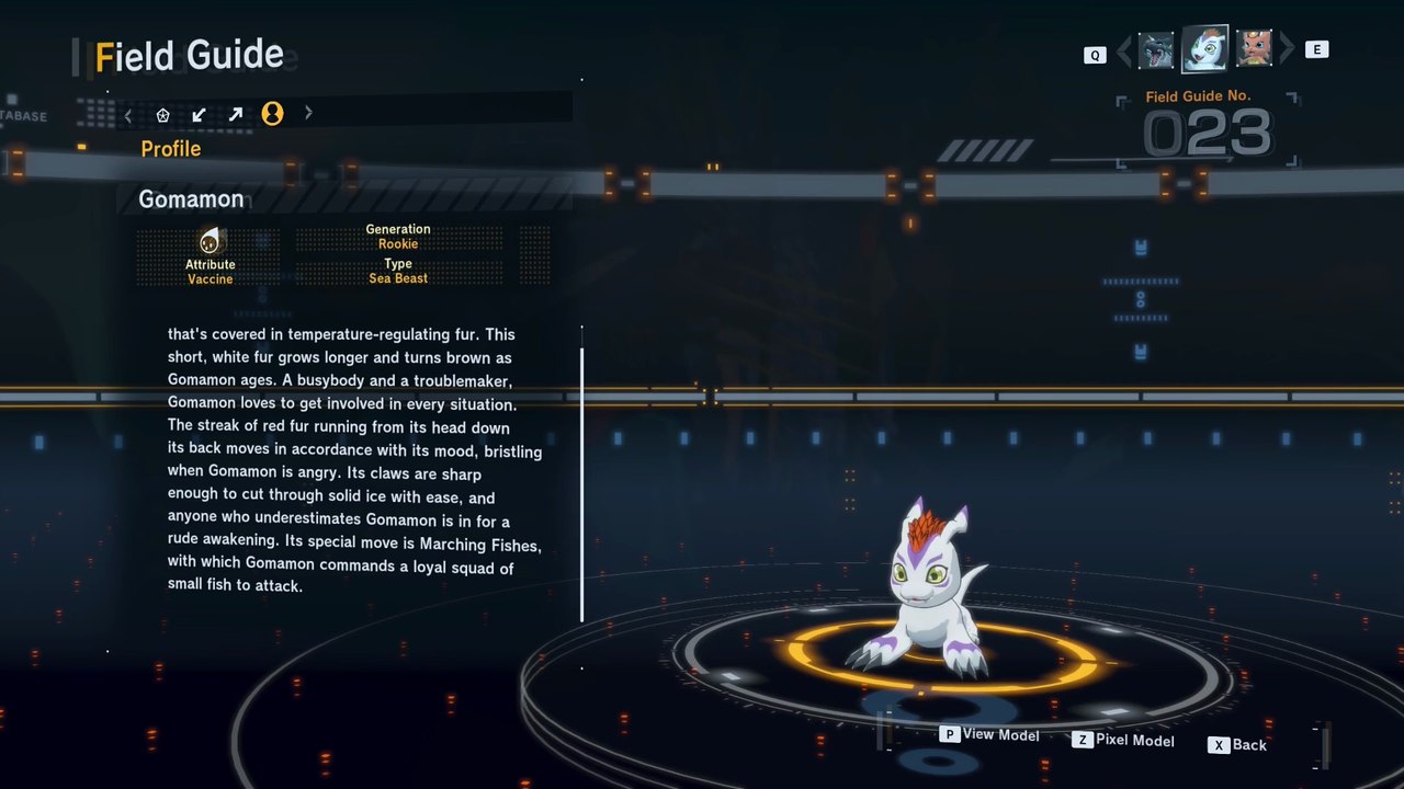 gomamon all digivolution/de-digivolution/profile Digimon Story Time Stranger