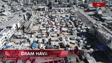 Gazze’deki stadyum, yerinden edilmiş Filistinlilerin evi oldu