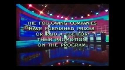 Jeopardy! closing credits, 10/30/96