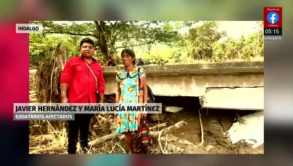 Ejidatarios de Xochiatipan pierden cultivos, casas y ganado por intensas lluvias