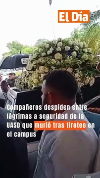 Compañeros despiden entre lágrimas a seguridad de la UASD que murió tras tiroteo en el campus