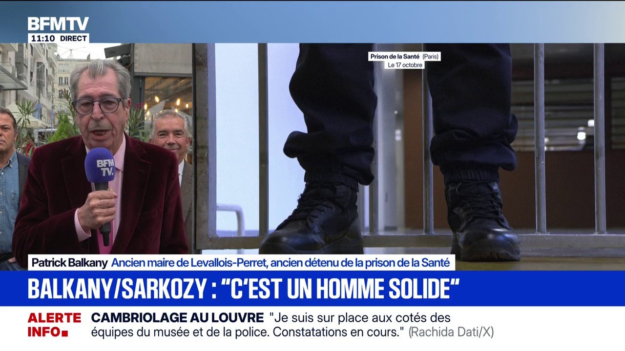 "C'est évident que Carla est inquiète, Nicolas, lui, est plus serein", décrit Patrick Balkany, ancien maire de Levallois-Perret, avant l'incarcération de Nicolas Sarkozy