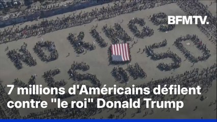 De New York à Los Angeles, sept millions d'Américains ont défilé contre "le roi" Donald Trump