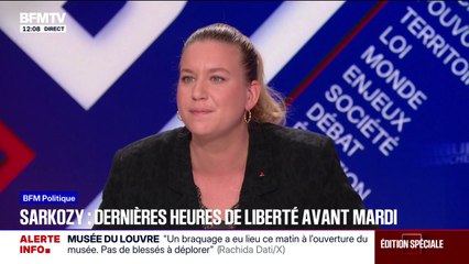 "Je trouve ça indécent de voir celles et ceux qui ne cessent de hurler au laxisme de la justice ne pas accepter" l'ncarcération de Nicolas Sarkozy, estime Mathilde Panot