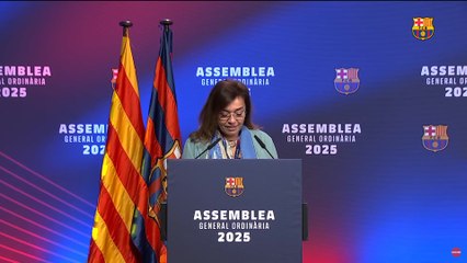 CARME HORTALÀ, CONTABILIDAD del BARÇA en la ASAMBLEA GENERAL del FC BARCELONA