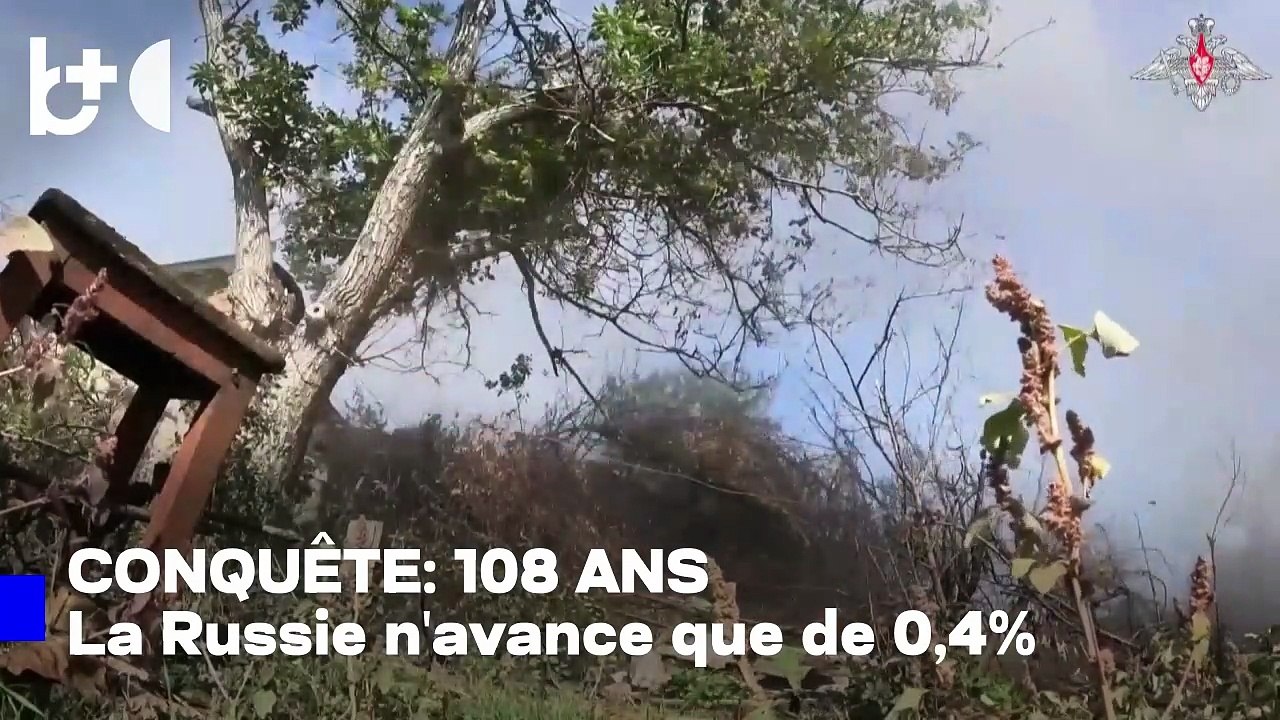 La Russie avance à pas de tortue en Ukraine, 108 ans pour une conquête totale selon The Economist.