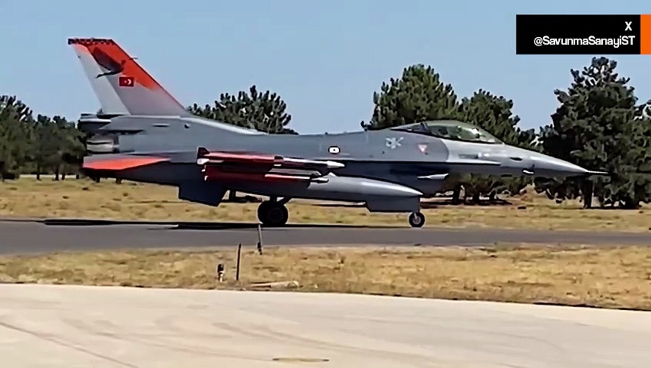 Video: Türk F-16’sı GÖKTUĞ projesi kapsamında hava-hava füzelerini test etti