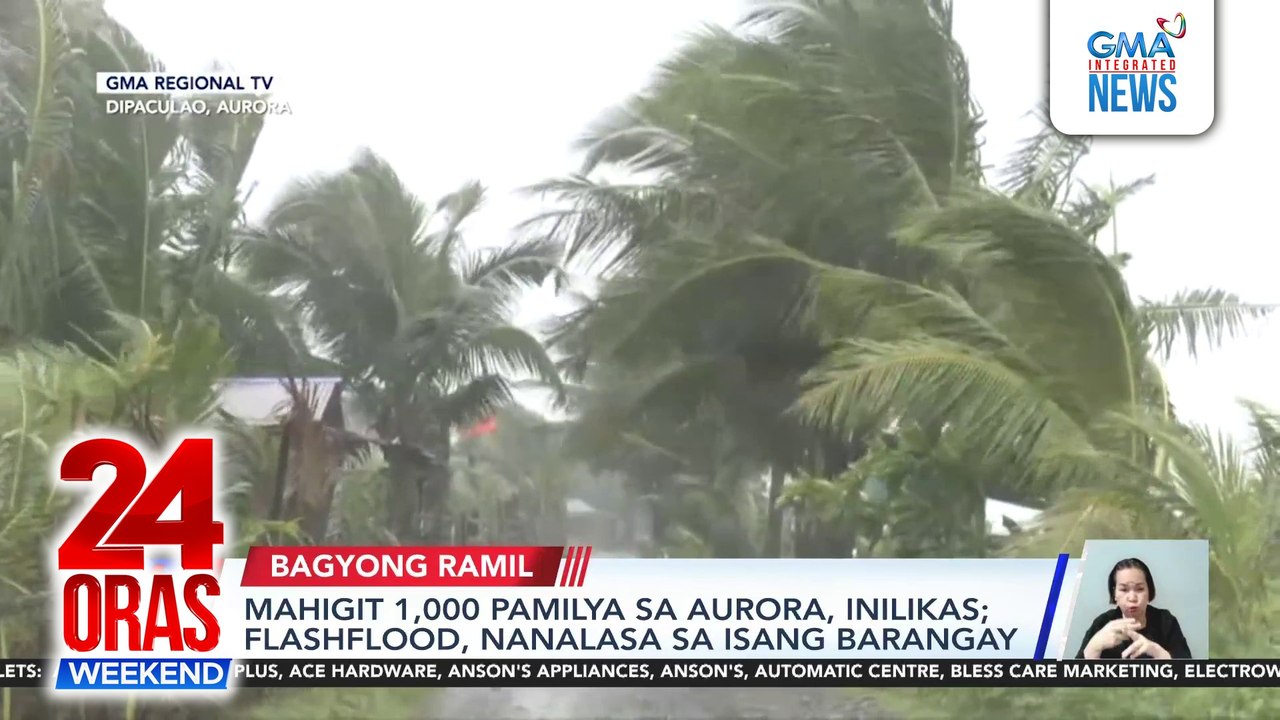 Mahigit 1,000 pamilya sa Aurora, inilikas; flas...