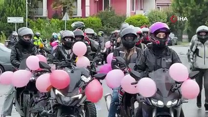 Motorları farkındalık için çalıştı: Meme kanserine karşı gaz açtılar