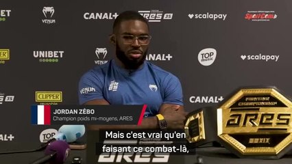 Ares 35 - Après son titre, Zébo ne pense pas à une revanche face à Doumbé