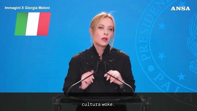 Meloni: La cultura woke cerca di dividere Italia e Usa