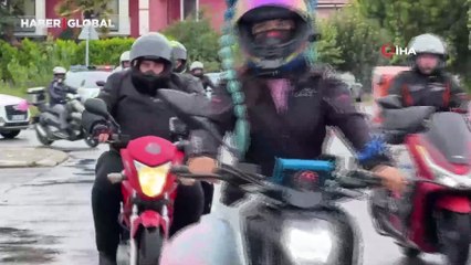 Motorlar farkındalık için çalıştı: Meme kanserine karşı gaz açtılar