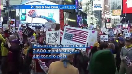Milhões de pessoas saem às ruas em protestos contra o autoritarismo de Trump