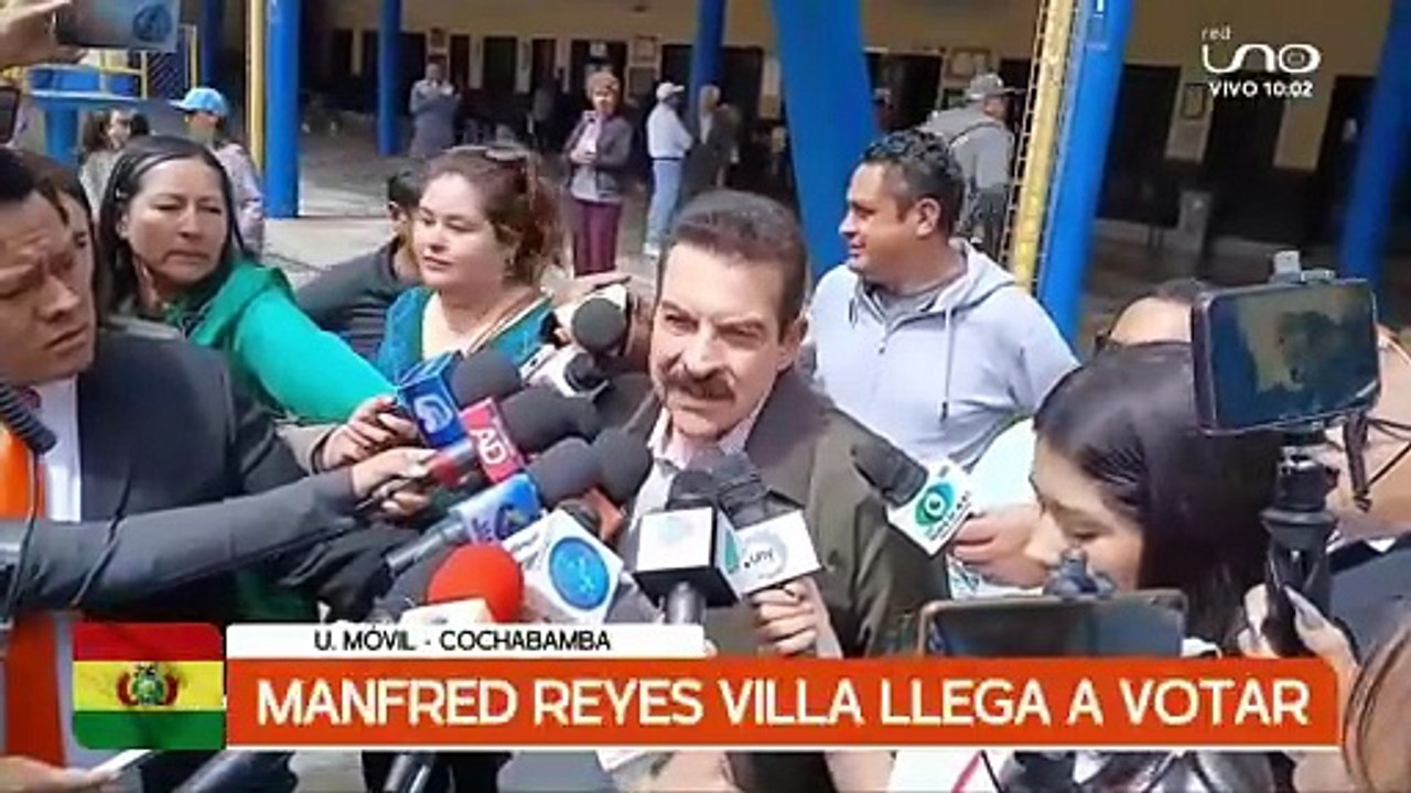 “Tiene que ganar es Bolivia” Manfred llama a la unidad tras emitir su voto en Cochabamba