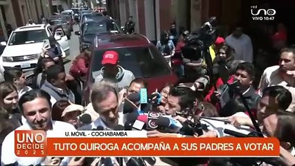 Jorge Tuto Quiroga llega a Cochabamba, llama a votar en libertad y sin coerción