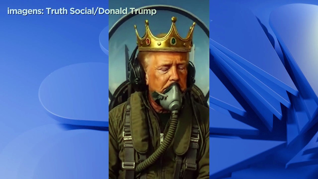 Trump publica vídeo com IA jogando dejetos em manifestantes e usando coroa para ironizar protestos