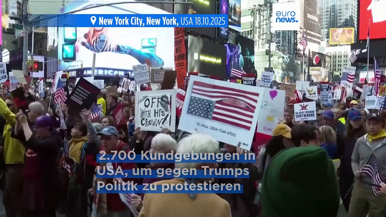 'No Kings': 7 Millionen protestieren in USA gegen Trump - ein Symbol des Widerstands ist der Frosch
