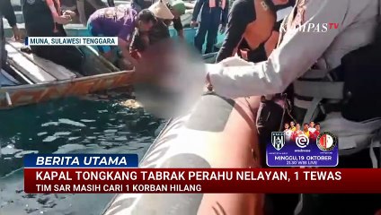 Perahu Nelayan Dihantam Kapal Tongkang di Muna: 1 Orang Tewas, 1 Lainnya Masih Dalam Pencarian